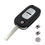 LAKOMODO Coque Clé Plip Télécommande pour Renault Clio 3 Kangoo Master Modus Trafic Twingo Wind Megane -2 Boutons- avec 2 Switch