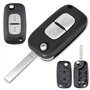 LAKOMODO Coque Clé Plip Télécommande pour Renault Clio 3 Kangoo Master Modus Trafic Twingo Wind Megane -2 Boutons- avec 2 Switch
