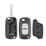 LAKOMODO Coque Clé Plip Télécommande pour Renault Clio 3 Kangoo Master Modus Trafic Twingo Wind Megane -2 Boutons- avec 2 Switch
