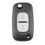 LAKOMODO Coque Clé Plip Télécommande pour Renault Clio 3 Kangoo Master Modus Trafic Twingo Wind Megane -2 Boutons- avec 2 Switch