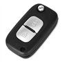 LAKOMODO Coque Clé Plip Télécommande pour Renault Clio 3 Kangoo Master Modus Trafic Twingo Wind Megane -2 Boutons- avec 2 Switch