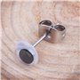 200 Pièces (100 Pairs) Boucles d'Oreilles en Acier Inoxydable Posts Flat Pad avec Boucle d'Oreille Dos Papillon pour Fabrication