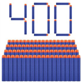 ZWOOS Fléchettes Nerf 400 pièces 7.2cm Mousse Recharge de Fléchettes pour N-Strike Mega Elite Blasters Pistolet Jouet