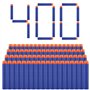 ZWOOS Fléchettes Nerf 400 pièces 7.2cm Mousse Recharge de Fléchettes pour N-Strike Mega Elite Blasters Pistolet Jouet