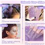 Set de 6 Body Glitter Gel, Gels Paillettes Visage et Cheveux, Paillettes Chunky Holographiques pour Maquillage Festival, Noël, P