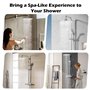Tête de Douche 20cm Acier Inoxydable 304, Pommeau de Douche Rond 8 Pouces, Rotatif 360° Shower Head, Haute Pression, Economie d'
