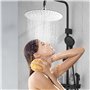 5cm Tete de Douche Pluie Rond Tête de Douche Pommeau de Douche en Acier Inoxydable Rotatif 360° Economie d'Eau Pomme de Douch