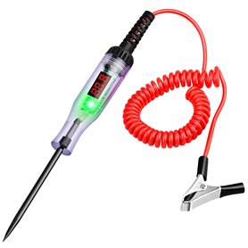 Testeur de Tension pour Voiture 5-120V DC Testeur de Circuit Automobile Stylo Testeur de Tension avec Numérique LED Lampe Temoin