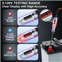 Testeur de Tension pour Voiture 5-120V DC Testeur de Circuit Automobile Stylo Testeur de Tension avec Numérique LED Lampe Temoin