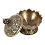 Accueil Chinois Lotus Titulaire Brûleur D'encens Fleur Statue Censer Room Décoration(Bronze)