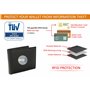 Portefeuille pour Homme Fa.Volmer ® en Cuir véritable au Format Paysage Classique | Noir | Protection RFID | Coffret Cadeau | Mo
