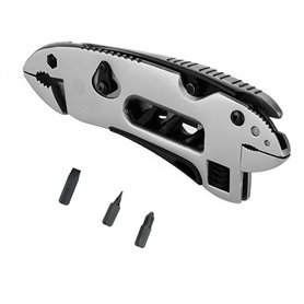 WANGCL Clé à outils multifonction avec 7 outils portable pliable multifonction réglable en acier inoxydable