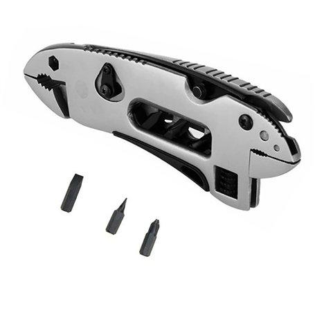 WANGCL Clé à outils multifonction avec 7 outils portable pliable multifonction réglable en acier inoxydable