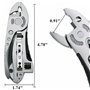WANGCL Clé à outils multifonction avec 7 outils portable pliable multifonction réglable en acier inoxydable