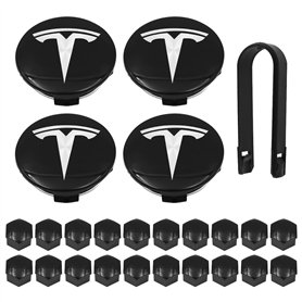 WANGCL Kit de 25 Enjoliveurs de Roue Avec 4 Cache-Moyeux Centraux
