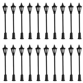 WANGCL Lot de 20 mini lampadaires LED en plastique à l'échelle 1/100 pour bacs à sable