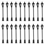 WANGCL Lot de 20 mini lampadaires LED en plastique à l'échelle 1/100 pour bacs à sable