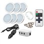 WANGCL Lot de 6 spots de toit LED 12 V avec adaptateur répartiteur