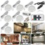 WANGCL Lot de 6 spots de toit LED 12 V avec adaptateur répartiteur, chargeur de voiture pour bateau, yacht, camping-car, cuisine