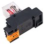 WANGCL Lot de 2 mini relais électromagnétique AC 24 V 8 broches relais DPDT relais 2 NO+2 NC avec base de prise indicateur LED