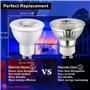 GlowsLand Ampoule LED GU10 5W 500LM Vert, lampe LED Verte non dimmable pour éclairage paysager, décoratif, d'ambiance (lot de 4)