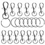 KINDPMA 100PCS Porte-clés Rotatif Mousqueton Porte Clé