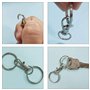 KINDPMA 100PCS Porte-clés Rotatif Mousqueton Porte Clé, Crochet Porte Clef 50 Anneaux Porte Clef + 50 Mousqueton Pivotant 21mm p