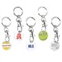 KINDPMA 100PCS Porte-clés Rotatif Mousqueton Porte Clé, Crochet Porte Clef 50 Anneaux Porte Clef + 50 Mousqueton Pivotant 21mm p