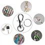 KINDPMA 100PCS Porte-clés Rotatif Mousqueton Porte Clé, Crochet Porte Clef 50 Anneaux Porte Clef + 50 Mousqueton Pivotant 21mm p
