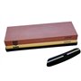 SMI Pierre a Aiguiser Affuteur Couteau Pierre à Affûter Double-Face grain 2000/5000 avec Base en Silicone Antidérapant et Guide