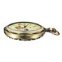 TREEWETO Montre de Poche Montres Goussets mécanique pour Homme en Bronze à chaîne, Lune Soleil Tournant 24 Heures Afficher Cadra