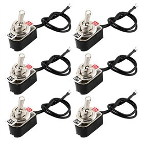 FULARR 6Pcs Professionnel Voiture Mini Commutateur à Levier avec Pré-Câblé