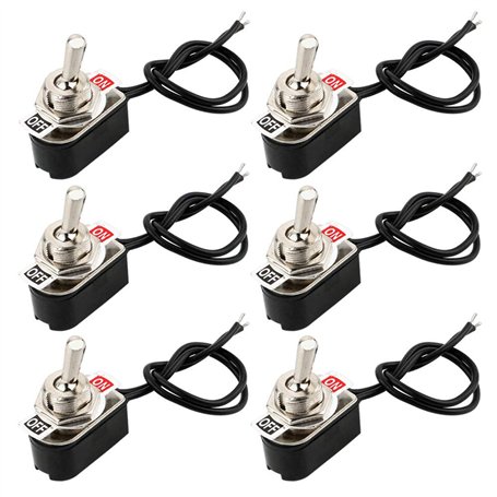 FULARR 6Pcs Professionnel Voiture Mini Commutateur à Levier avec Pré-Câblé