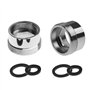 Lot de 2 adaptateurs de robinet en métal - Filetage femelle de 24 mm vers filetage mâle de 22 mm - Connecteur aérateur de robine