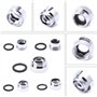 Lot de 2 adaptateurs de robinet en métal - Filetage femelle de 24 mm vers filetage mâle de 22 mm - Connecteur aérateur de robine