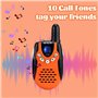 Retevis RT602 Talkie Walkie Enfant Rechargeable, Longue Portée Lampe de Poche VOX, avec Li-ION Batterie et Chargeur, Cadeau Anni
