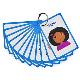 Amonev Cartes Flash My Feelings and Emotions pour Aide visuelle pour Filles - Édition spéciale - Délai de Parole Non Verbal - En