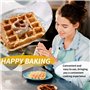 Moule Gaufre Air Fryer,Moule Silicone Air Fryer Gateau,Accessoire Airfryer Ninja AF300EU,AF400EU,AF451EU,SL400EU,AF500DE,Réutili
