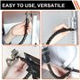 jinminamz 16 Pièces Renvoi D'Angle Visseuse Kit Avec 3 Tiges De Connexion à Capuchon Noir Et Une Tête De Tournevis Courbée Multi