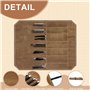 fuxunamz Malette Couteaux Professionnel, Malette Cuisine avec 7 Compartiments, Etui Couteau Professionnel Toile Imperméable Port