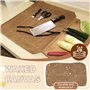 fuxunamz Malette Couteaux Professionnel, Malette Cuisine avec 7 Compartiments, Etui Couteau Professionnel Toile Imperméable Port