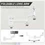 Pliable Support Projecteur Plafond, Support Videoprojecteur Plafond RéGlable Rotation à 360°, Support Mural pour Etagere Videopr