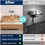 mimzemamz Support Videoprojecteur pour Cadre de Lit, C-Pince Support Projecteur Réglable Rotation, Desk Bedside Support en Métal