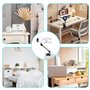 mimzemamz Support Videoprojecteur pour Cadre de Lit, C-Pince Support Projecteur Réglable Rotation, Desk Bedside Support en Métal