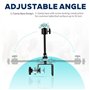 mimzemamz Support Videoprojecteur pour Cadre de Lit, C-Pince Support Projecteur Réglable Rotation, Desk Bedside Support en Métal