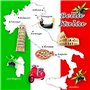 Arts de la table – Lot de 20 jolies serviettes de table représentant des attractions touristiques italiennes – Pour des repas tr