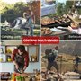 SHAN ZU Couteau de Chef avec Gaine en Cuir, Couteau de Cuisine Désosser en Acier à Haute Teneur en Carbone et Poignée étanche G1