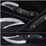 SHAN ZU Couteau de Chef avec Gaine en Cuir, Couteau de Cuisine Désosser en Acier à Haute Teneur en Carbone et Poignée étanche G1