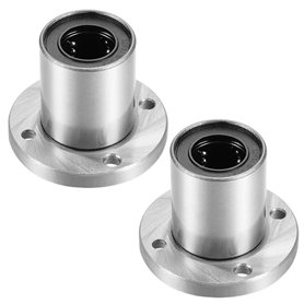 sourcing map LM16UU Rond Bride Linéaire Roulement à Billes 16mm Alésage Diamètre 28mm Diamètre Externe 37mm Longueur Paquet de 2