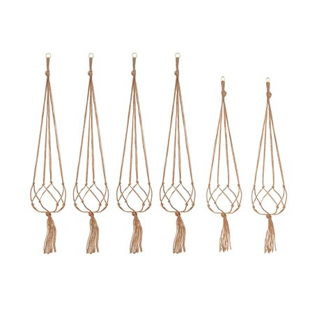 Cintre pour Plantes 6 Pièces Panier Suspendu de Pot de Plantes Cintre de Plante de Support de Pot de Fleur Fait à la Main pour L